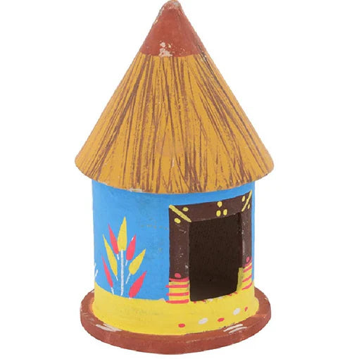 Wooden Village Country side Lifestyle Multicolor Hut Showpiece